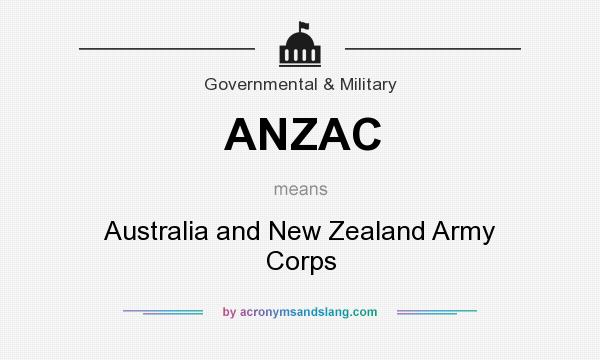 What does ANZAC mean? It stands for Australia and New Zealand Army Corps