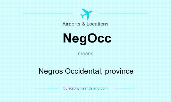 What does NegOcc mean? It stands for Negros Occidental, province
