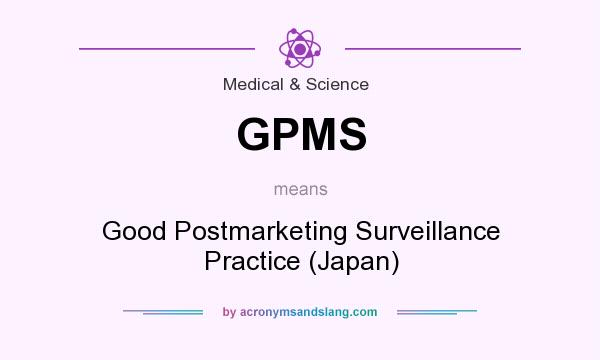 What does GPMS mean? It stands for Good Postmarketing Surveillance Practice (Japan)