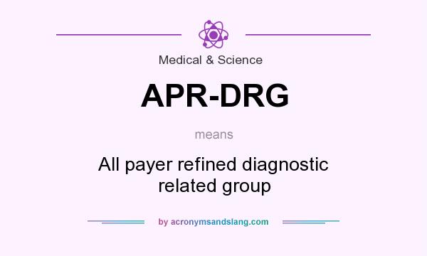 What does APR-DRG mean? It stands for All payer refined diagnostic related group