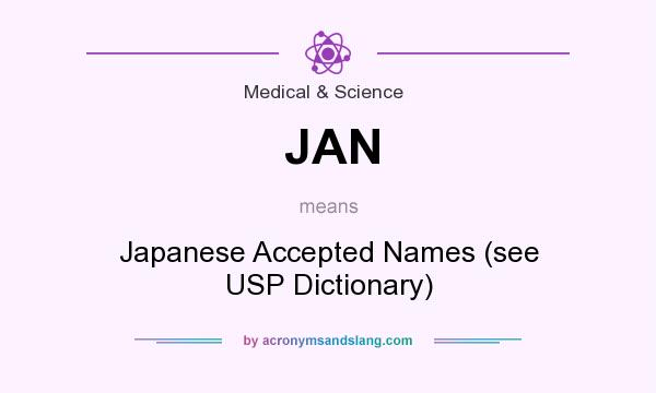 What does JAN mean? It stands for Japanese Accepted Names (see USP Dictionary)