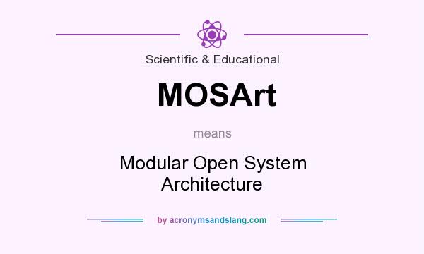What does MOSArt mean? It stands for Modular Open System Architecture