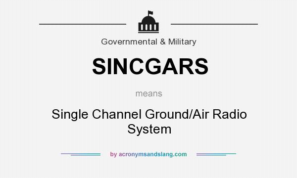 What does SINCGARS mean? It stands for Single Channel Ground/Air Radio System