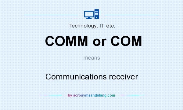What does COMM or COM mean? It stands for Communications receiver