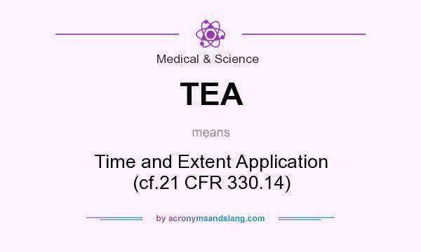 What does TEA mean? It stands for Time and Extent Application (cf.21 CFR 330.14)