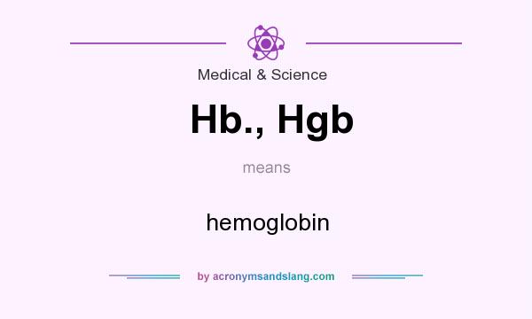 What does Hb., Hgb mean? It stands for hemoglobin