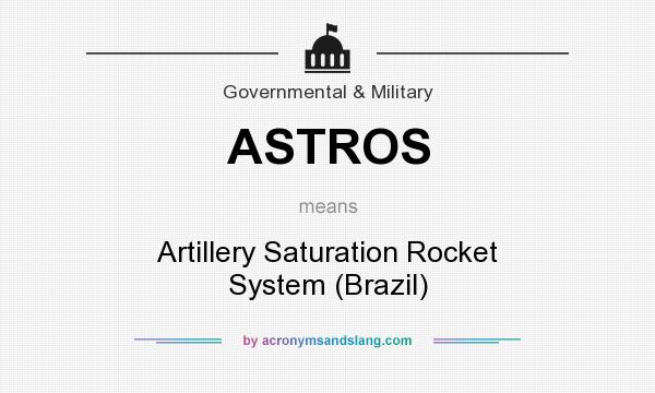 What does ASTROS mean? It stands for Artillery Saturation Rocket System (Brazil)