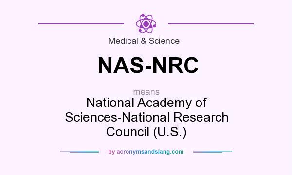 What does NAS-NRC mean? It stands for National Academy of Sciences-National Research Council (U.S.)