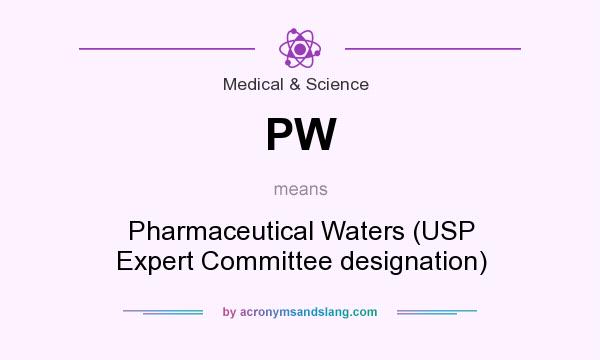What does PW mean? It stands for Pharmaceutical Waters (USP Expert Committee designation)