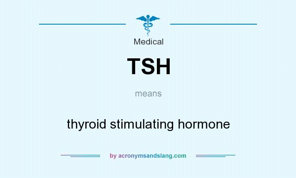 What does TSH mean? It stands for thyroid stimulating hormone