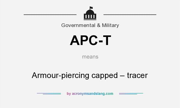 What does APC-T mean? It stands for Armour-piercing capped – tracer