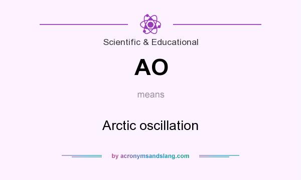 What does AO mean? It stands for Arctic oscillation