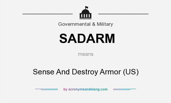 What does SADARM mean? It stands for Sense And Destroy Armor (US)