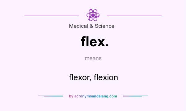 What does flex. mean? It stands for flexor, flexion