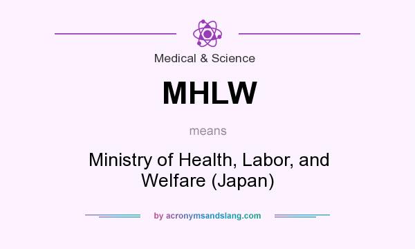What does MHLW mean? It stands for Ministry of Health, Labor, and Welfare (Japan)