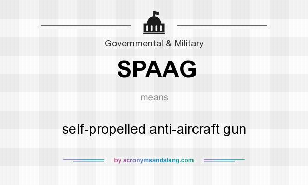 What does SPAAG mean? It stands for self-propelled anti-aircraft gun