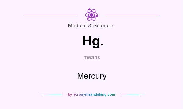 What does Hg. mean? It stands for Mercury