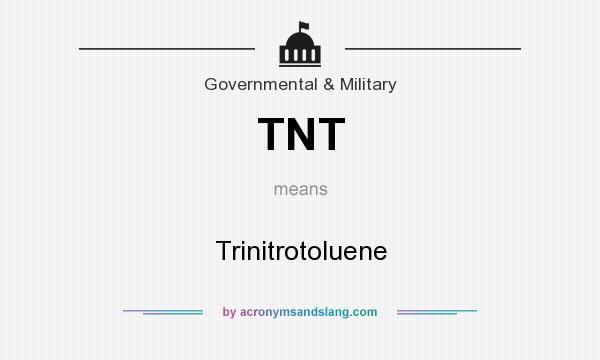 What does TNT mean? It stands for Trinitrotoluene