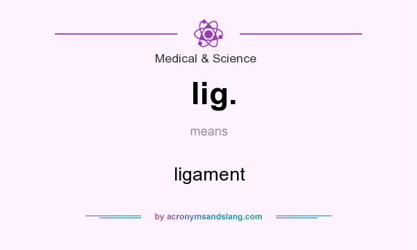 What does lig. mean? It stands for ligament