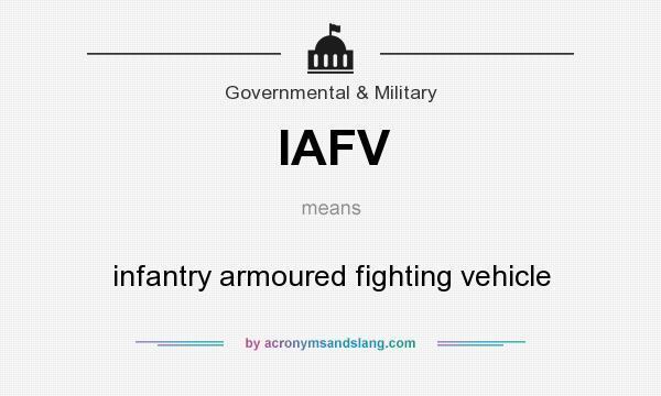 What does IAFV mean? It stands for infantry armoured fighting vehicle