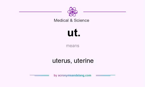 What does ut. mean? It stands for uterus, uterine