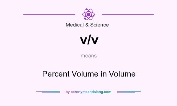 What does v/v mean? It stands for Percent Volume in Volume