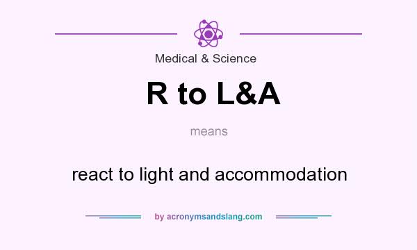 What does R to L&A mean? It stands for react to light and accommodation