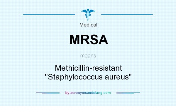 What does MRSA mean? It stands for Methicillin-resistant ``Staphylococcus aureus``