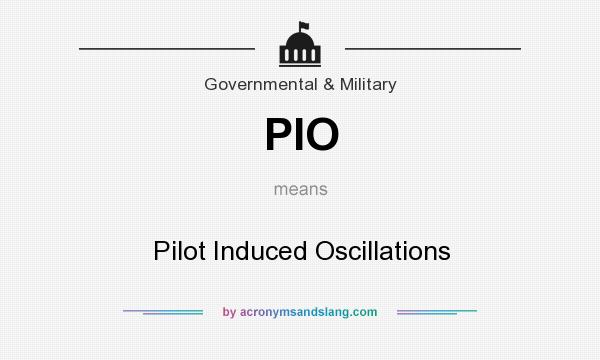 What does PIO mean? It stands for Pilot Induced Oscillations
