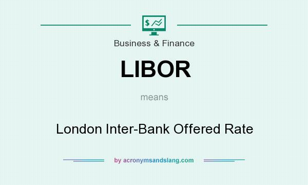 What does LIBOR mean? It stands for London Inter-Bank Offered Rate