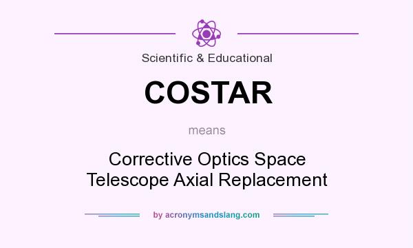 What does COSTAR mean? It stands for Corrective Optics Space Telescope Axial Replacement