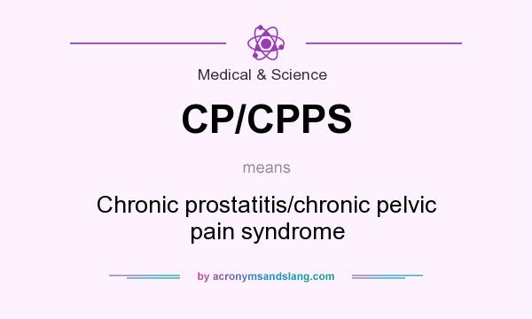 What does CP/CPPS mean? It stands for Chronic prostatitis/chronic pelvic pain syndrome
