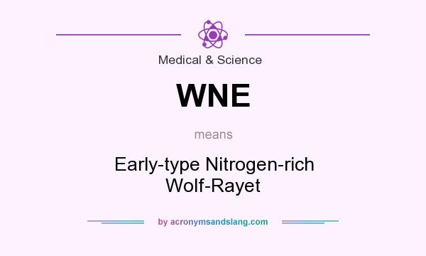 What does WNE mean? It stands for Early-type Nitrogen-rich Wolf-Rayet