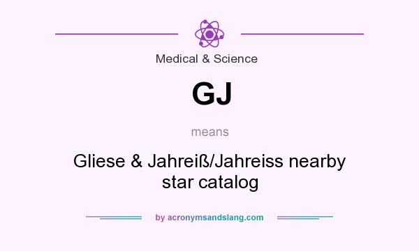 What does GJ mean? It stands for Gliese & Jahreiß/Jahreiss nearby star catalog