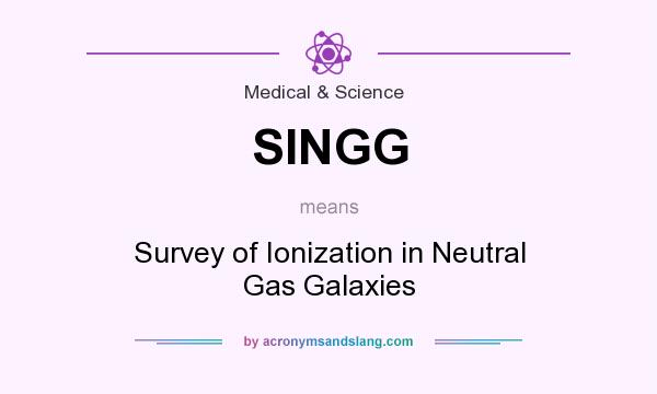 What does SINGG mean? It stands for Survey of Ionization in Neutral Gas Galaxies