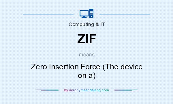 What does ZIF mean? It stands for Zero Insertion Force (The device on a)