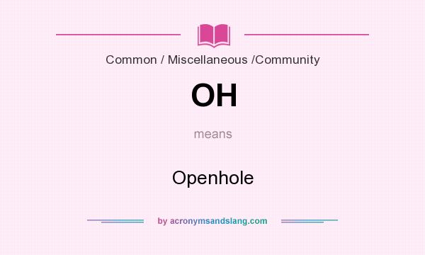 What does OH mean? It stands for Openhole