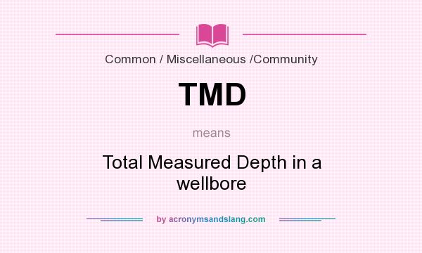 What does TMD mean? It stands for Total Measured Depth in a wellbore