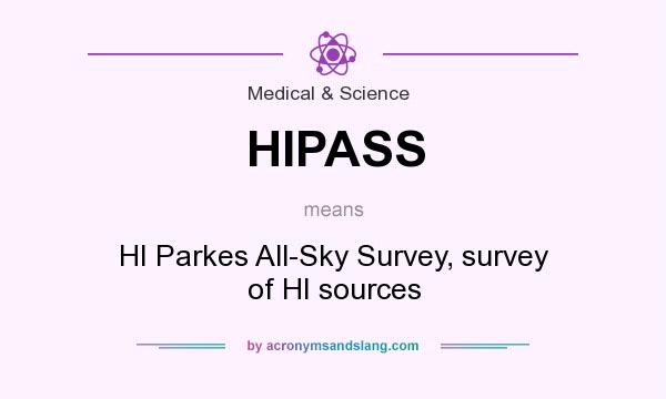 What does HIPASS mean? It stands for HI Parkes All-Sky Survey, survey of HI sources