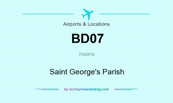 What does BD07 mean? It stands for Saint George`s Parish