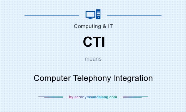 What does CTI mean? It stands for Computer Telephony Integration