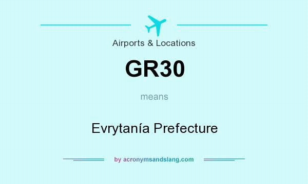 What does GR30 mean? It stands for Evrytanía Prefecture