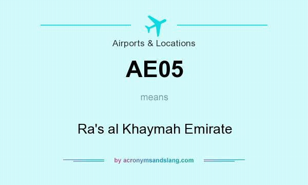 What does AE05 mean? It stands for Ra`s al Khaymah Emirate
