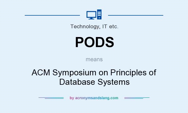 What does PODS mean? It stands for ACM Symposium on Principles of Database Systems
