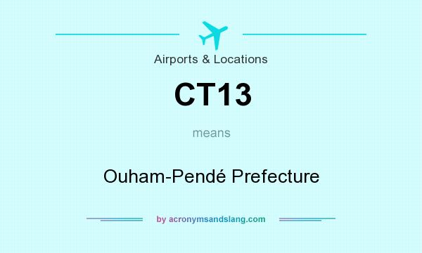 What does CT13 mean? It stands for Ouham-Pendé Prefecture