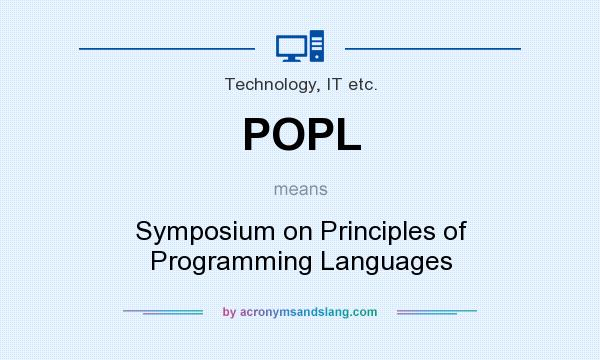 What does POPL mean? It stands for Symposium on Principles of Programming Languages
