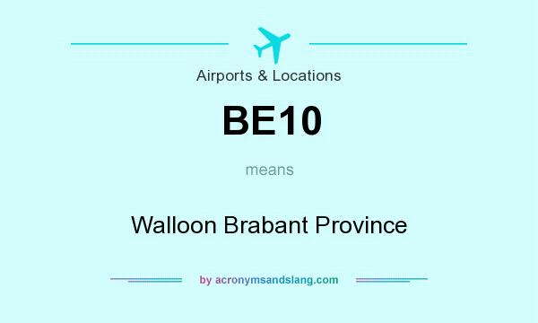 What does BE10 mean? It stands for Walloon Brabant Province
