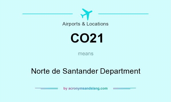 What does CO21 mean? It stands for Norte de Santander Department