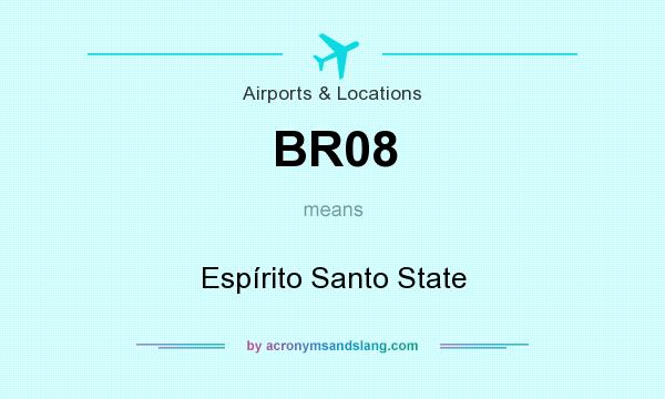 What does BR08 mean? It stands for Espírito Santo State