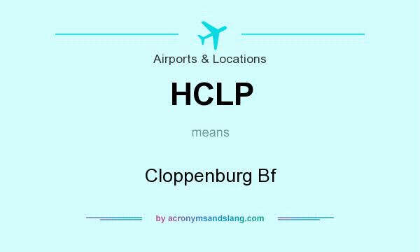 What does HCLP mean? It stands for Cloppenburg Bf